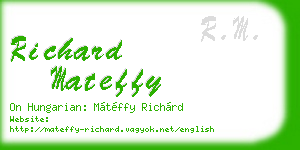 richard mateffy business card