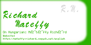 richard mateffy business card